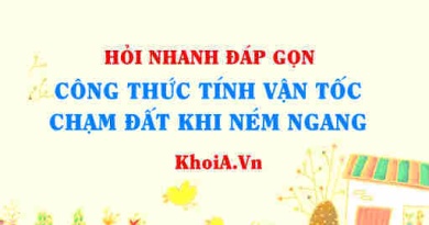 Công thức tính vận tốc chạm đất ném ngang? Vật lí 10